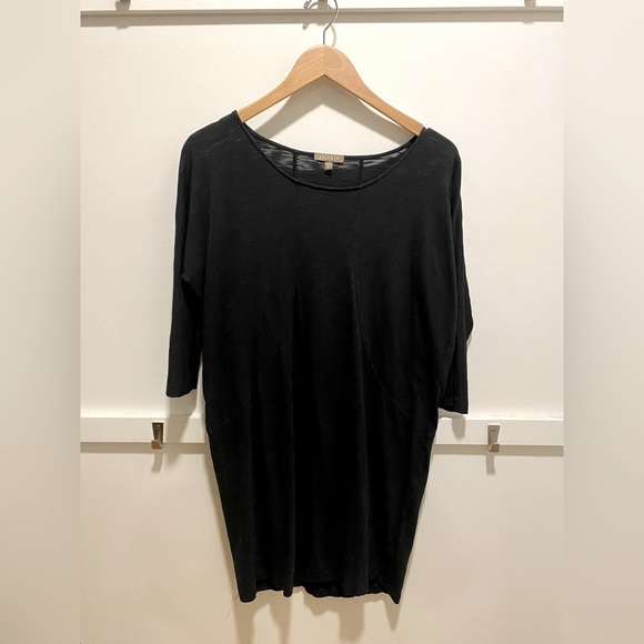 Lilla P Black 3/4 length Pima cotton dress - Picture 1 of 4